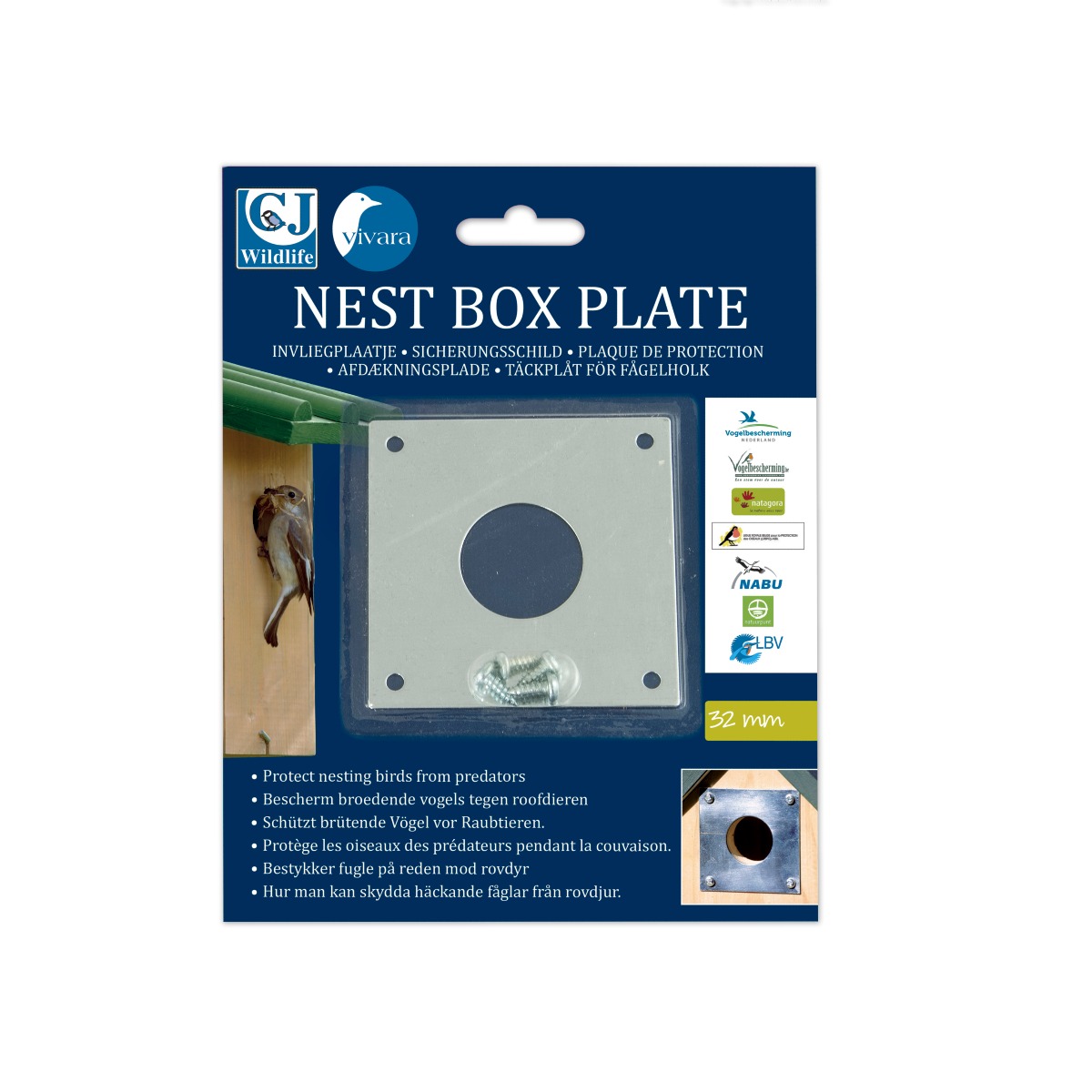 Bird Nest Box Metal Plate