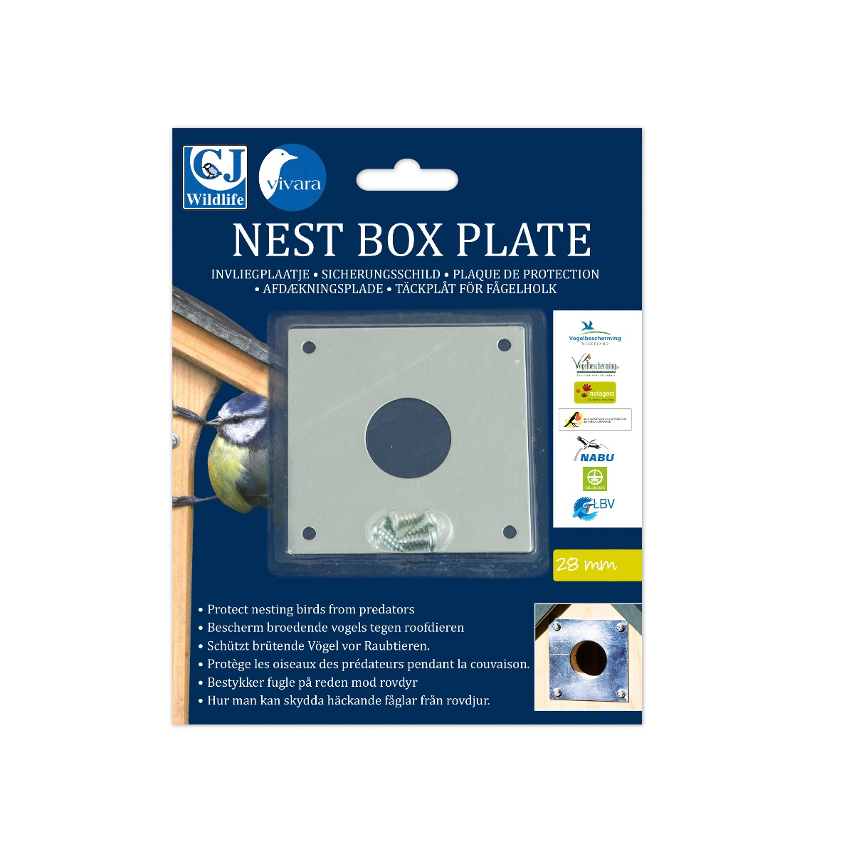 Bird Nest Box Metal Plate