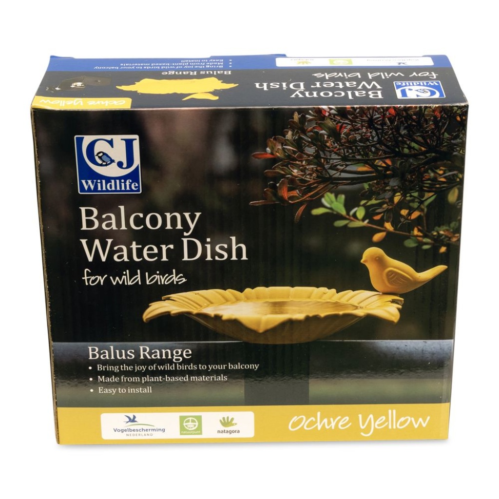 Balcony Bird Bath Balus - Ochre Yellow