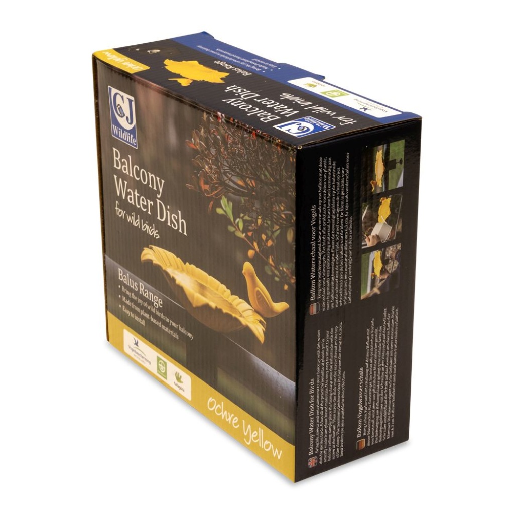 Balcony Bird Bath Balus - Ochre Yellow