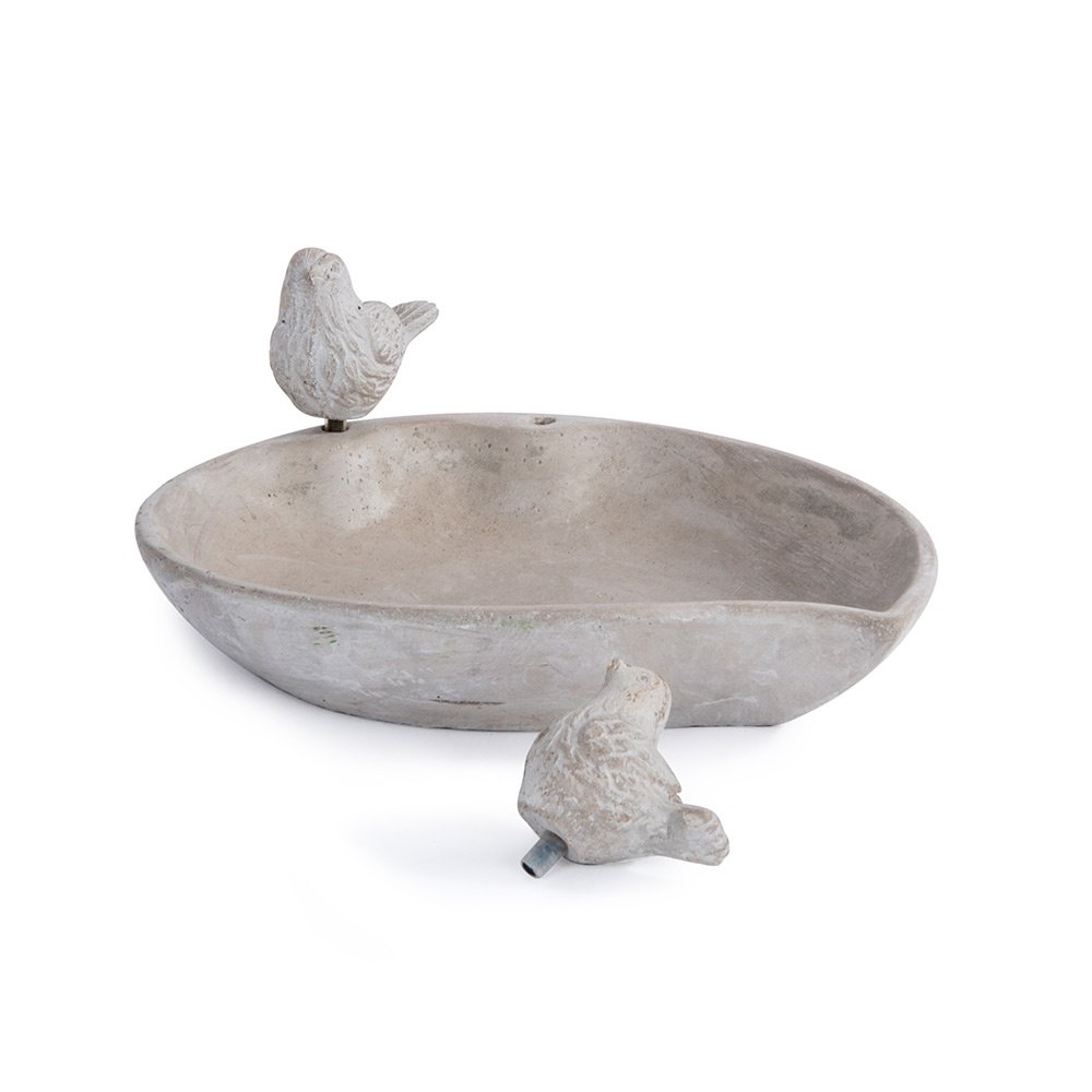 Licony Concrete Bird Bath