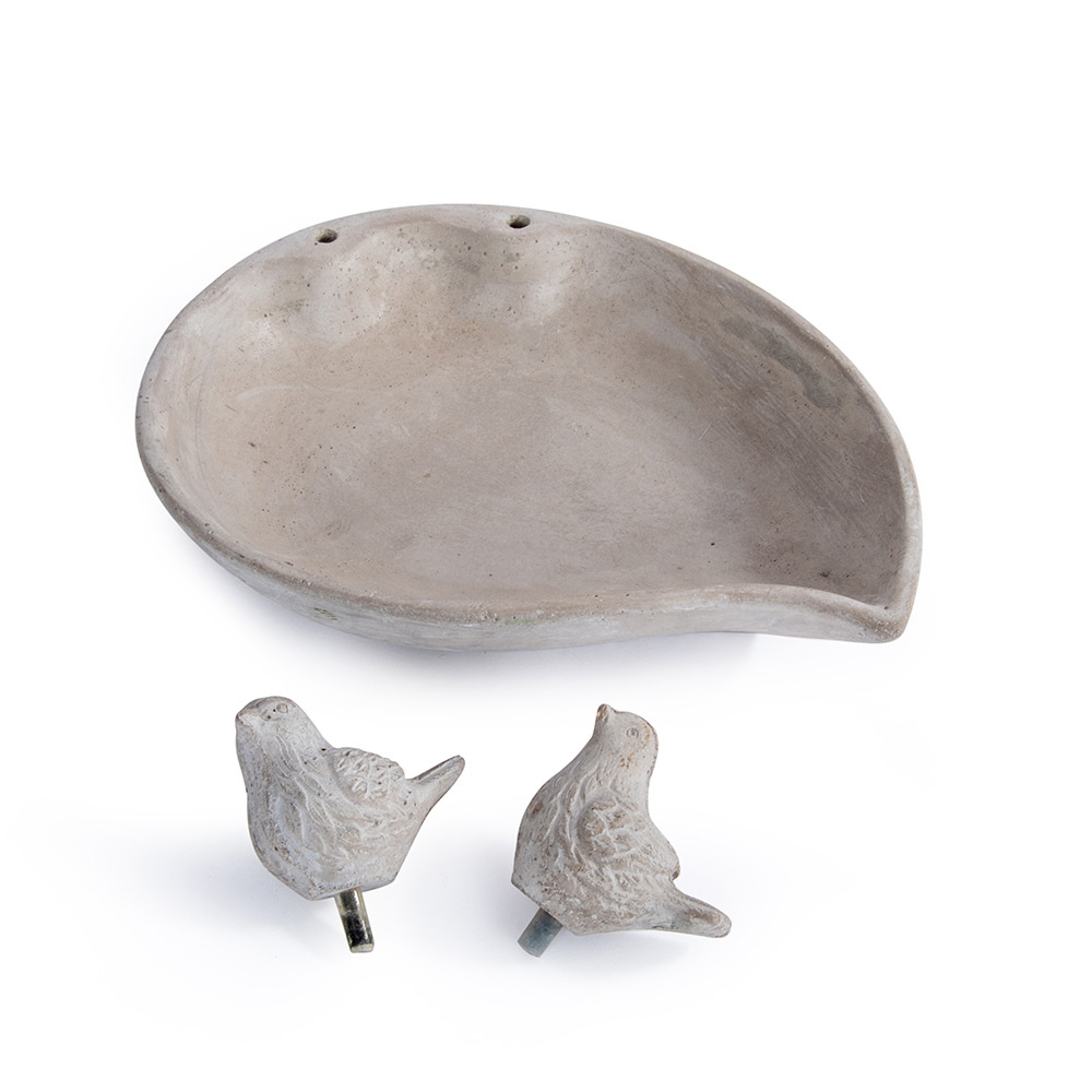 Licony Concrete Bird Bath