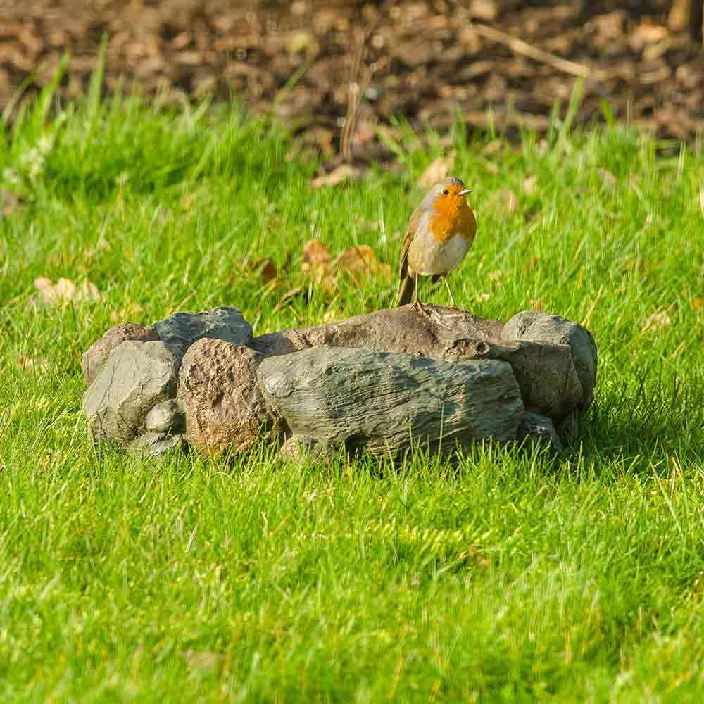 Garda Large Stone-Effect Bird Bath