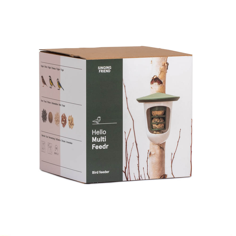Distributeur SingingFriend Multi FeedR Wild Green pour oiseaux