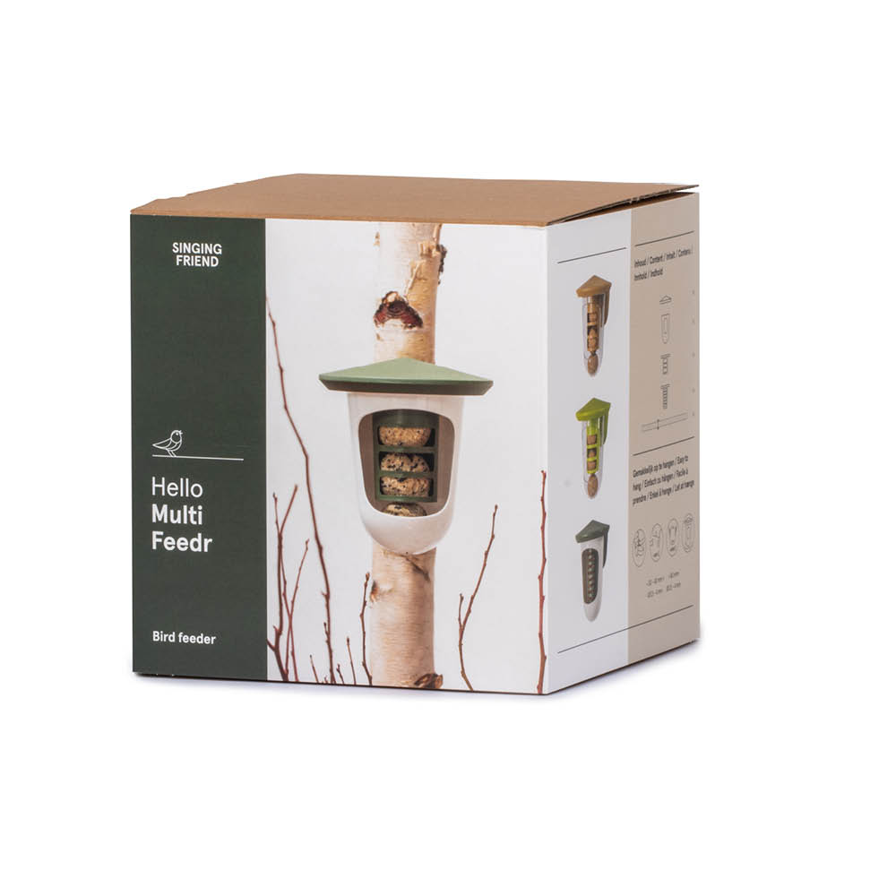 Distributeur SingingFriend Multi FeedR Wild Green pour oiseaux