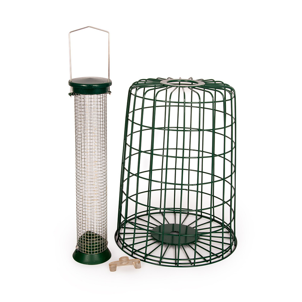 Medium Defender Peanut Bird Feeder with Guardian