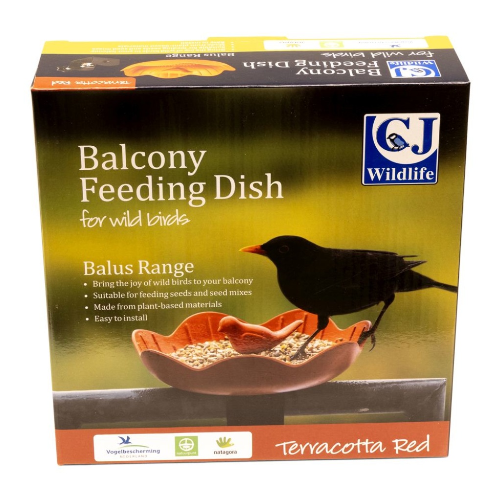 Balcony Bird Feeding Dish Balus - Terracotta