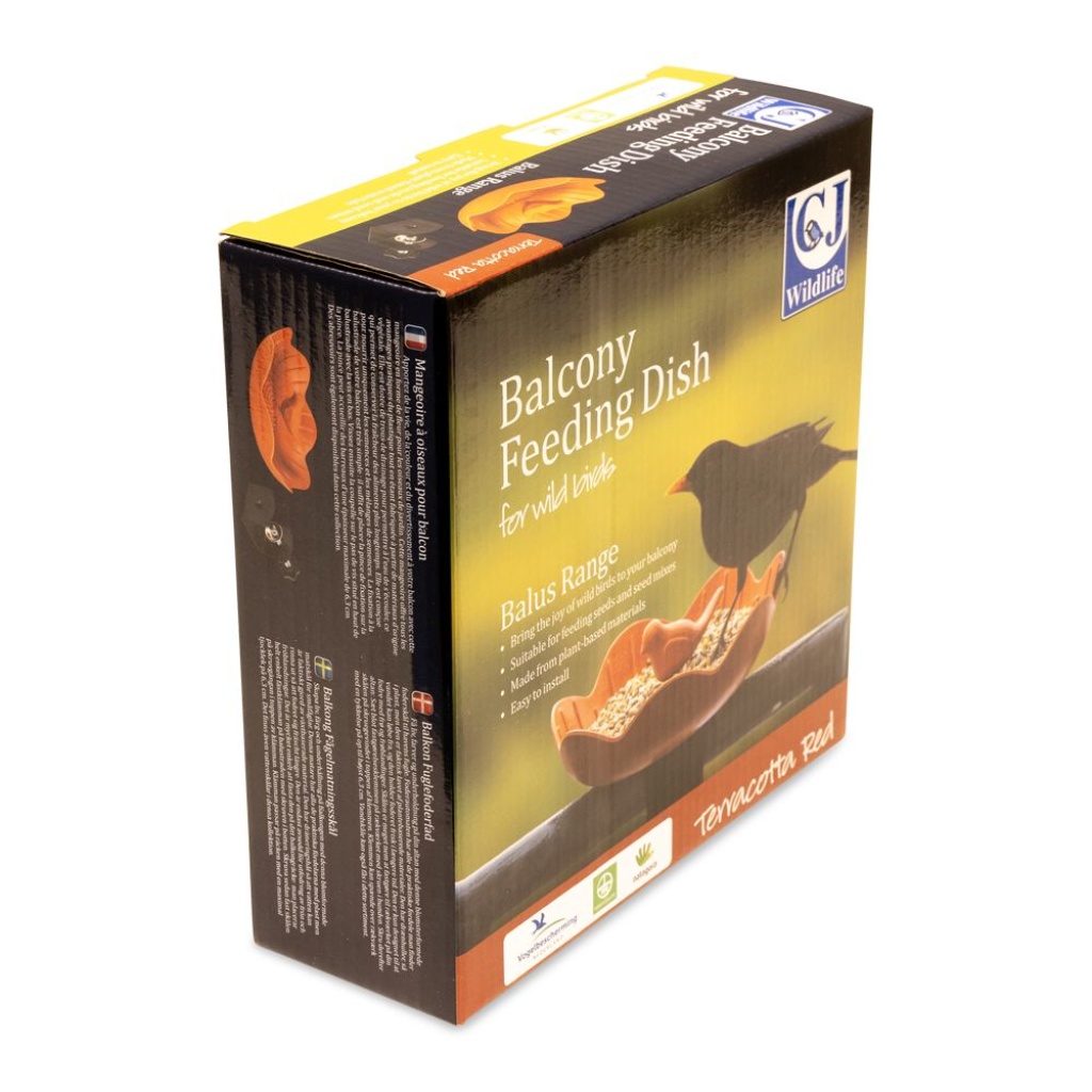 Balcony Bird Feeding Dish Balus - Terracotta