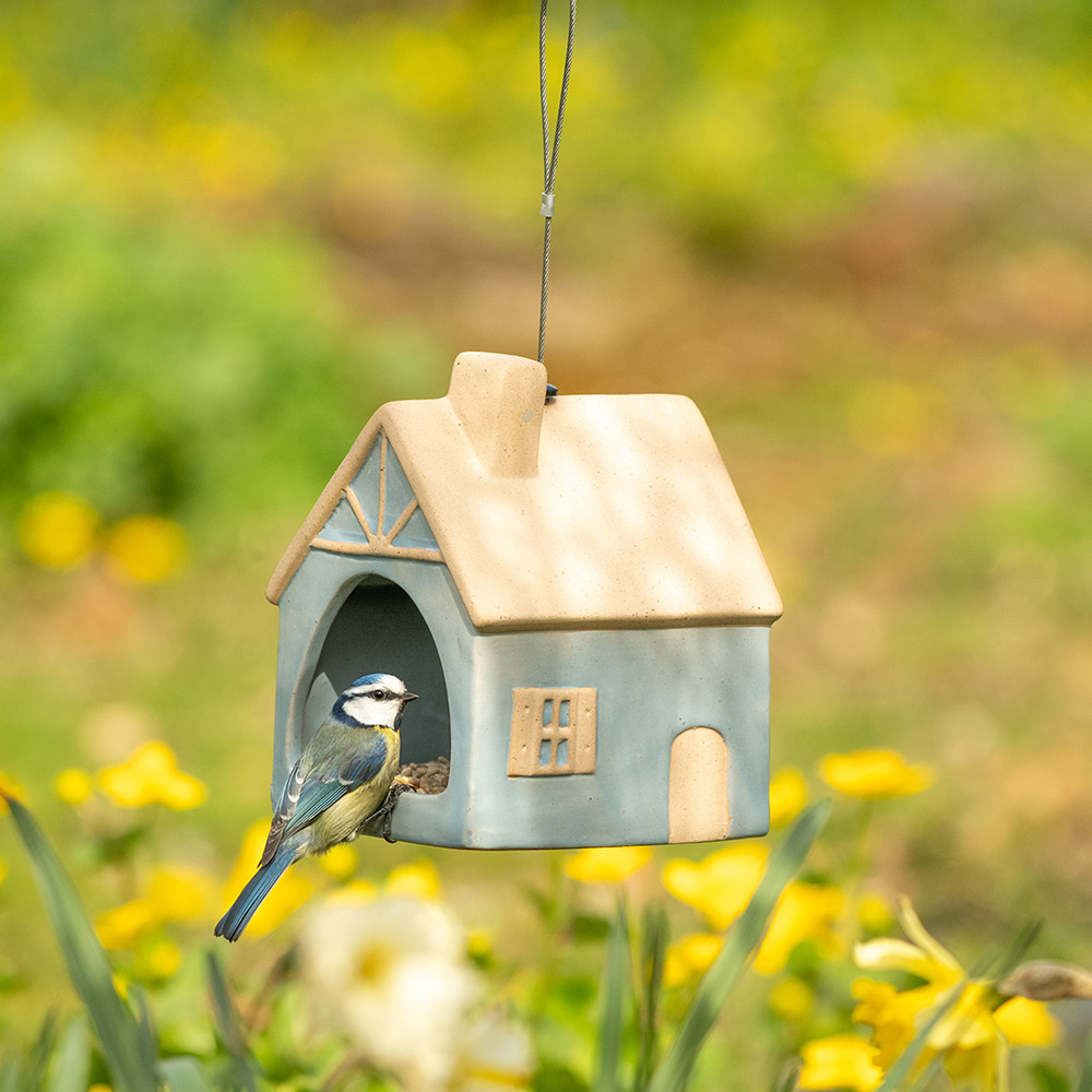 Futterhaus aus Keramik „Suvila“ Blau