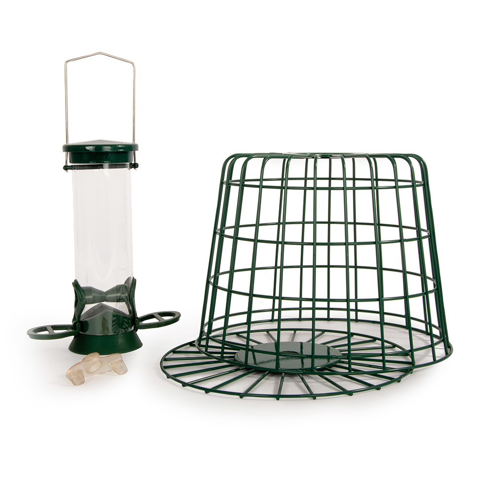 Defender 2 Port Bird Seed Feeder with Guardian