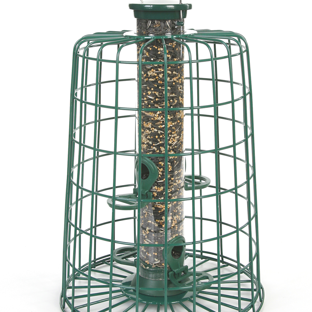 Defender 4 Port Bird Seed Feeder with Guardian