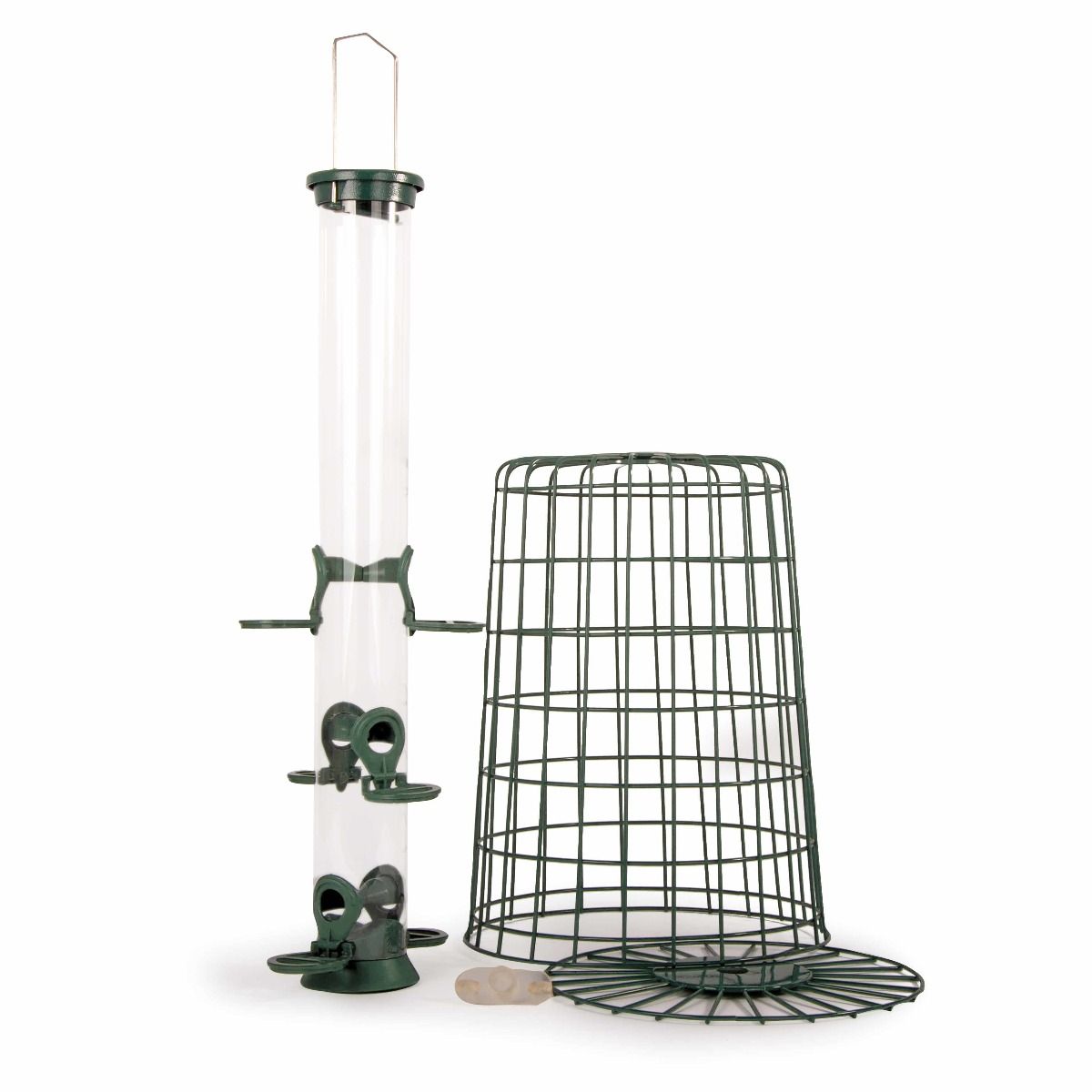 Defender 6 Port Bird Seed Feeder with Guardian