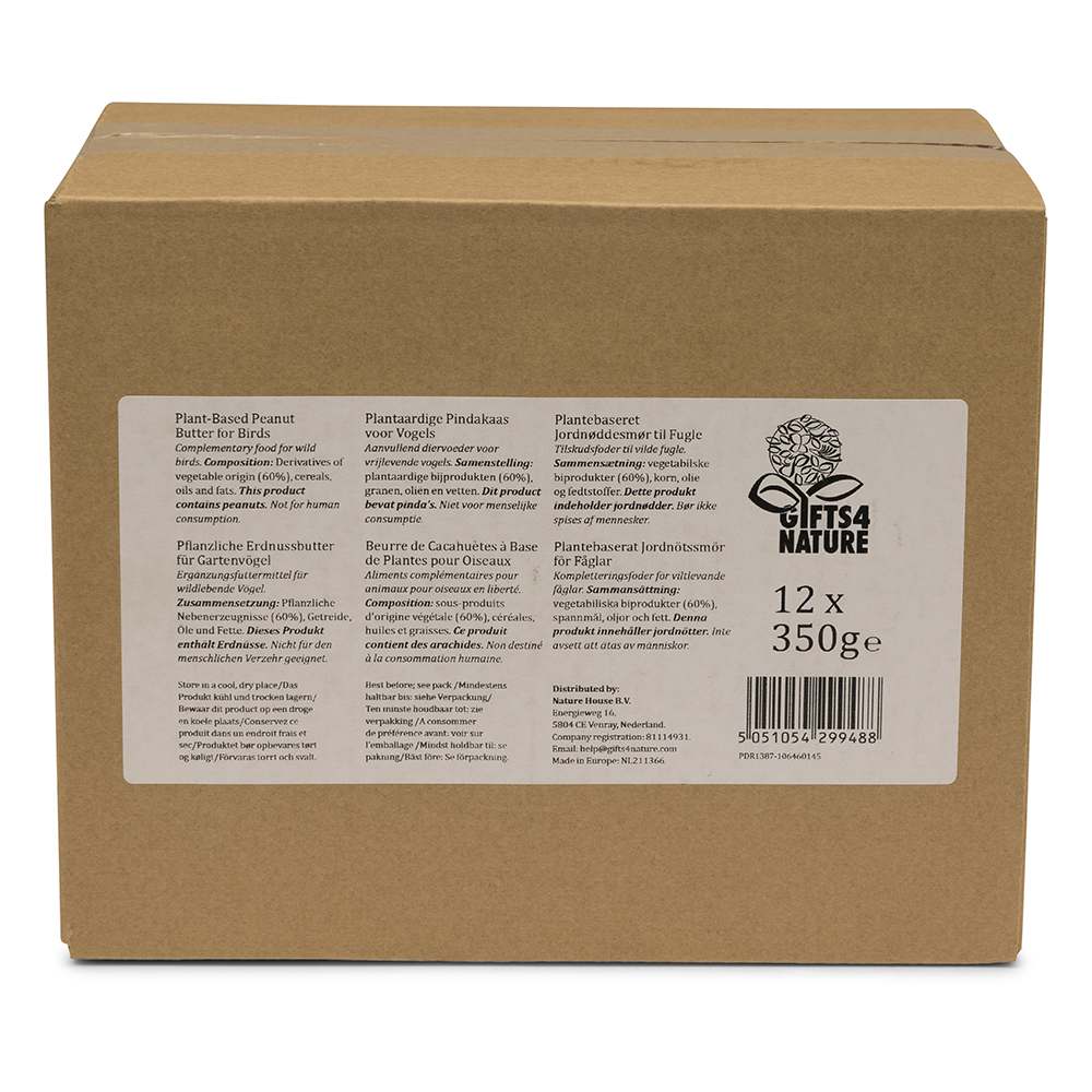 Gifts4Nature Plantaardige Pindakaas voor vogels (12 stuks)