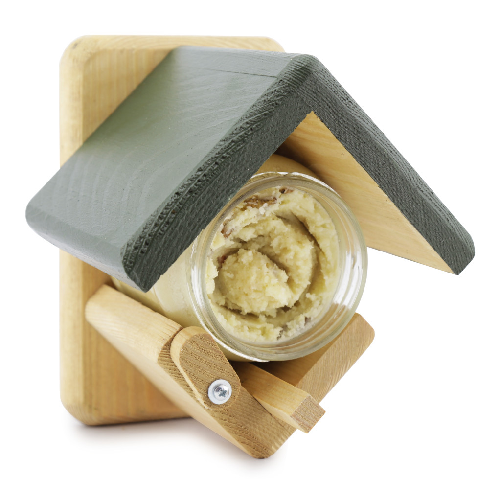 Premium pindakaas voor tuinvogels - met meelwormen