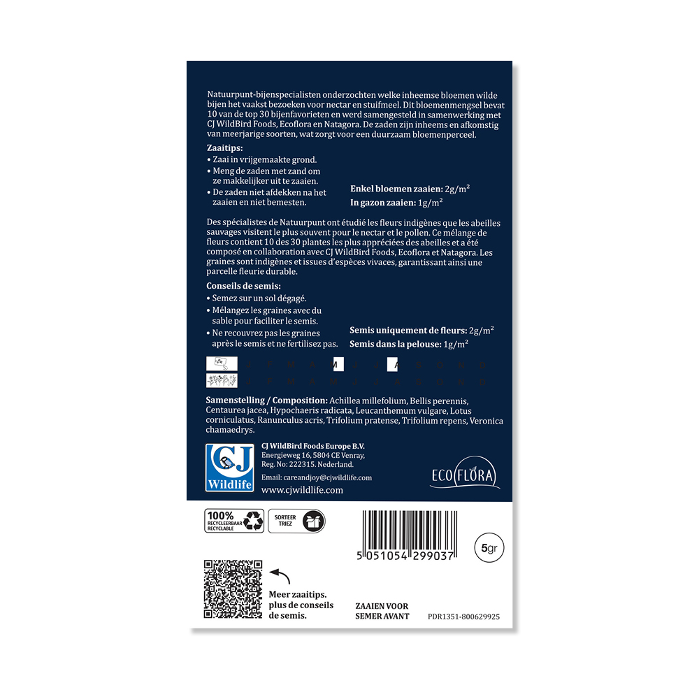 Natuurpunt Inheems Bloemenmengsel voor bijen (5g)