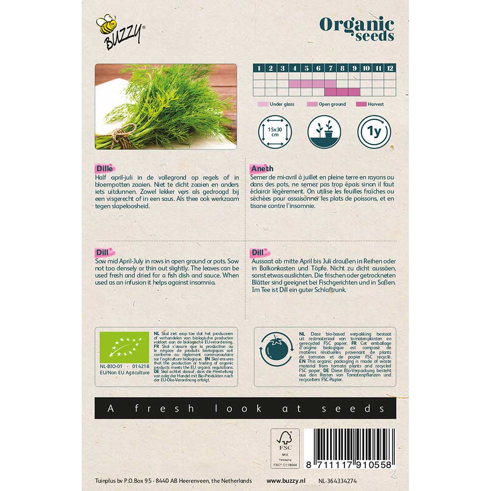 Organic Dill Seeds from Buzzy Seeds®