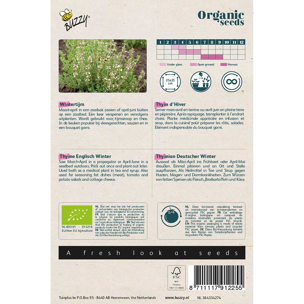 Organic Thyme Seeds - English Winter from Buzzy Seeds®