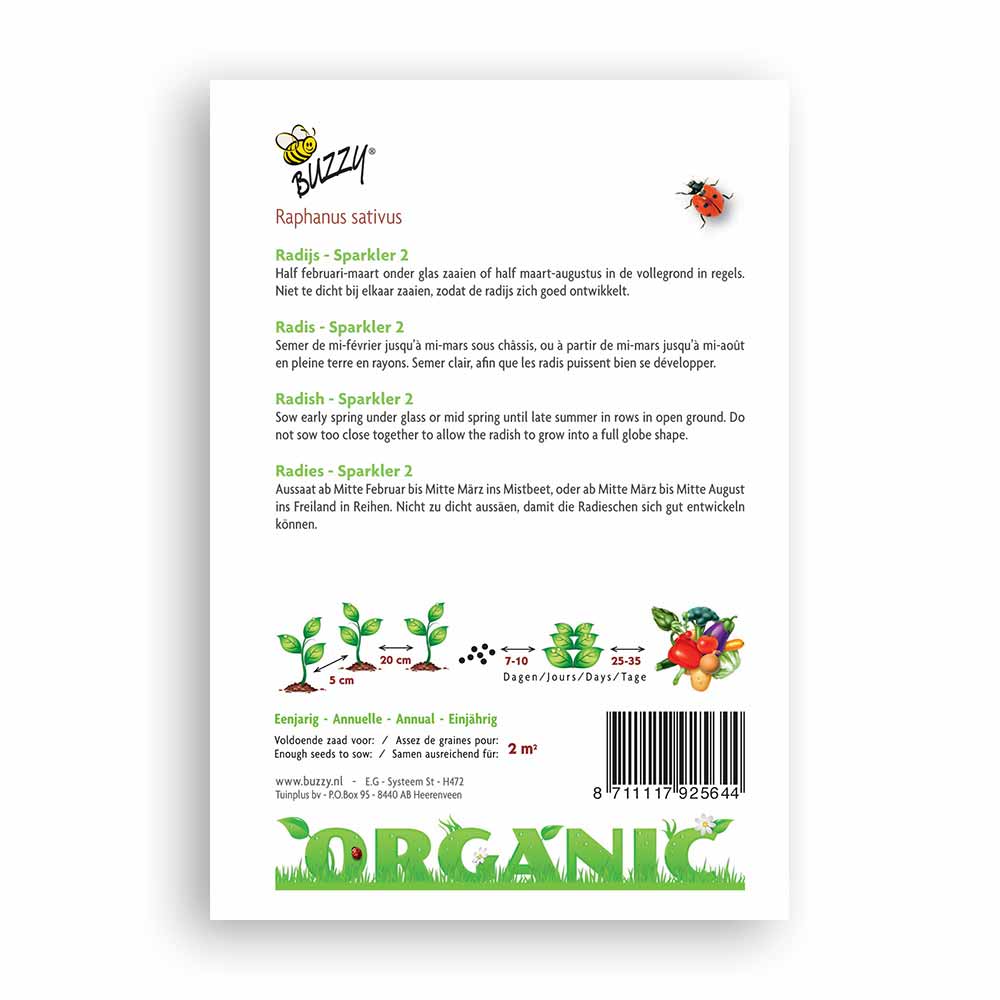 Buzzy® Organic Radish - Sparkler 2 (BIO)