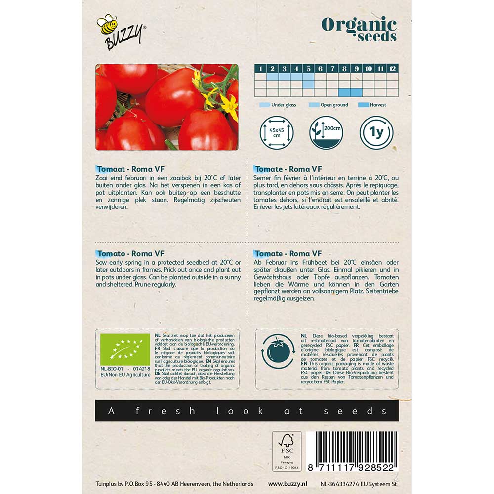 Buzzy® Organic Tomaten Roma VF (BIO)