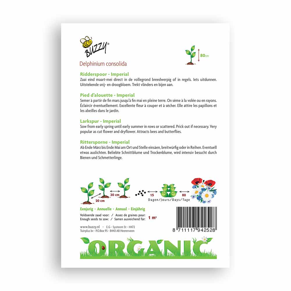 Buzzy® Organic Rittersporn Imperial (BIO)