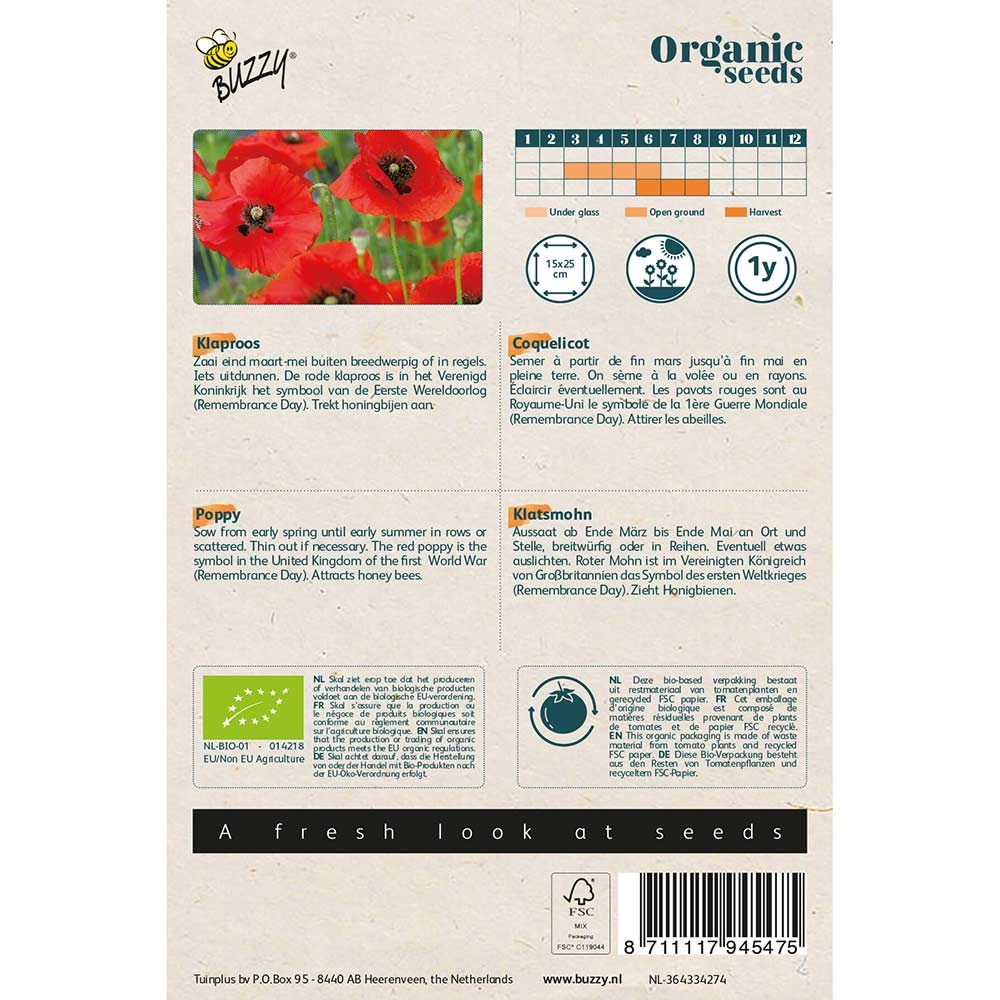 Buzzy® Organic Klaproos (BIO)