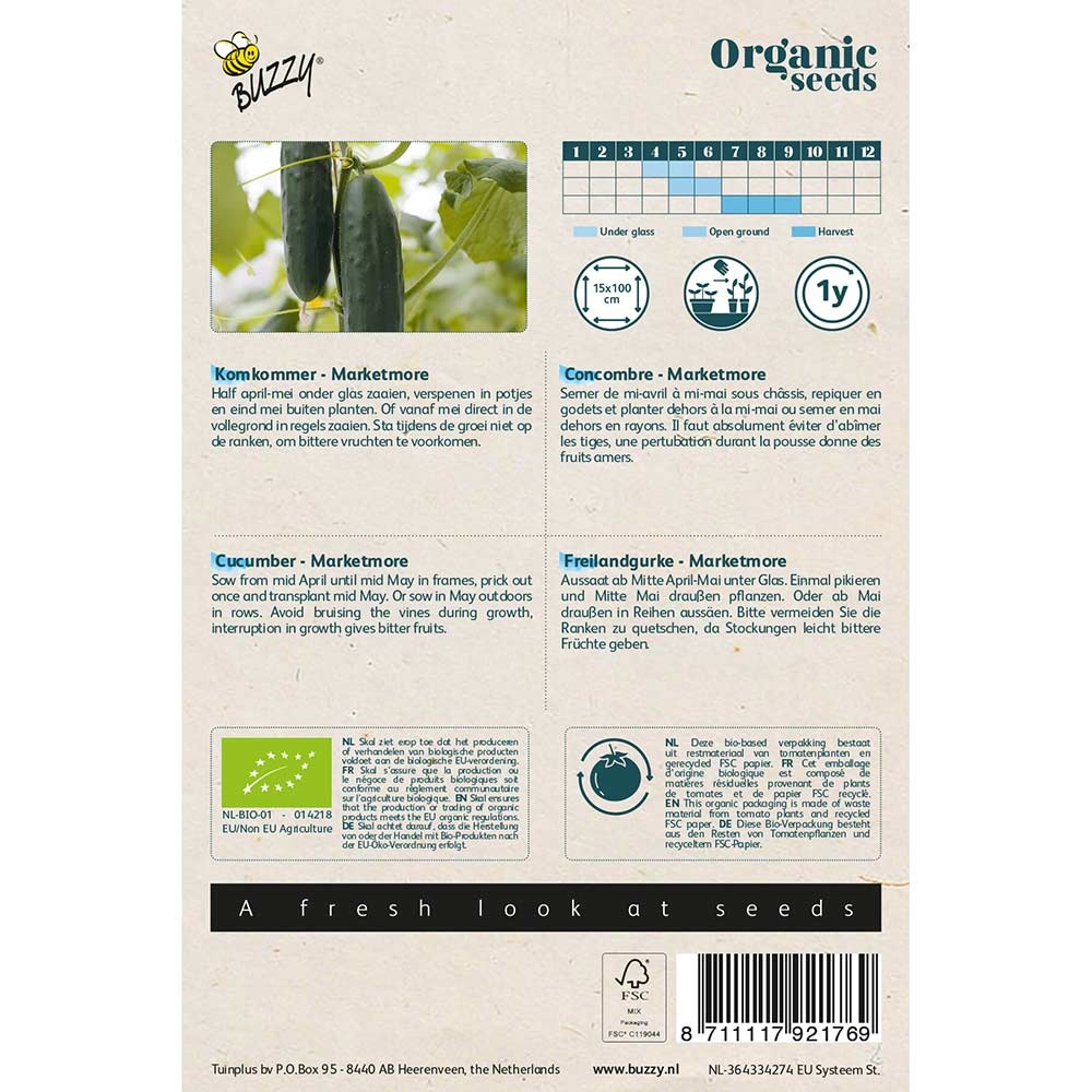 Buzzy® Organic Freilandgurke Marketmore