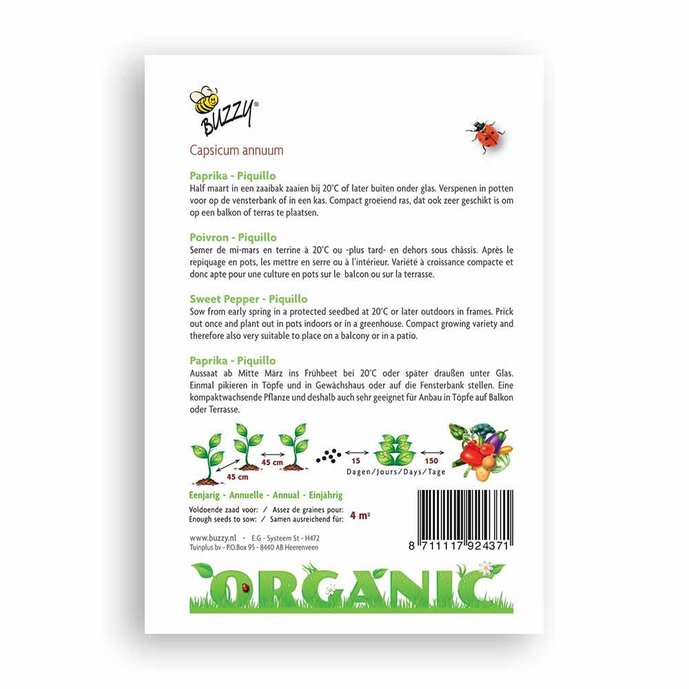 Buzzy® Organic Paprika Piquillo rood (BIO)