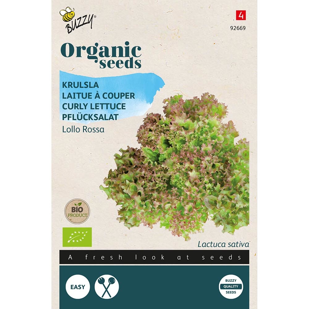 Buzzy® Organic Curly Lettuce - Lollo Rossa