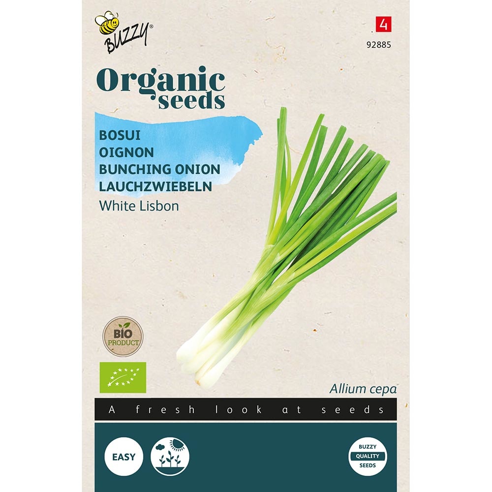 Buzzy Seeds® Organic Bunching Onion - Wh Lisbon