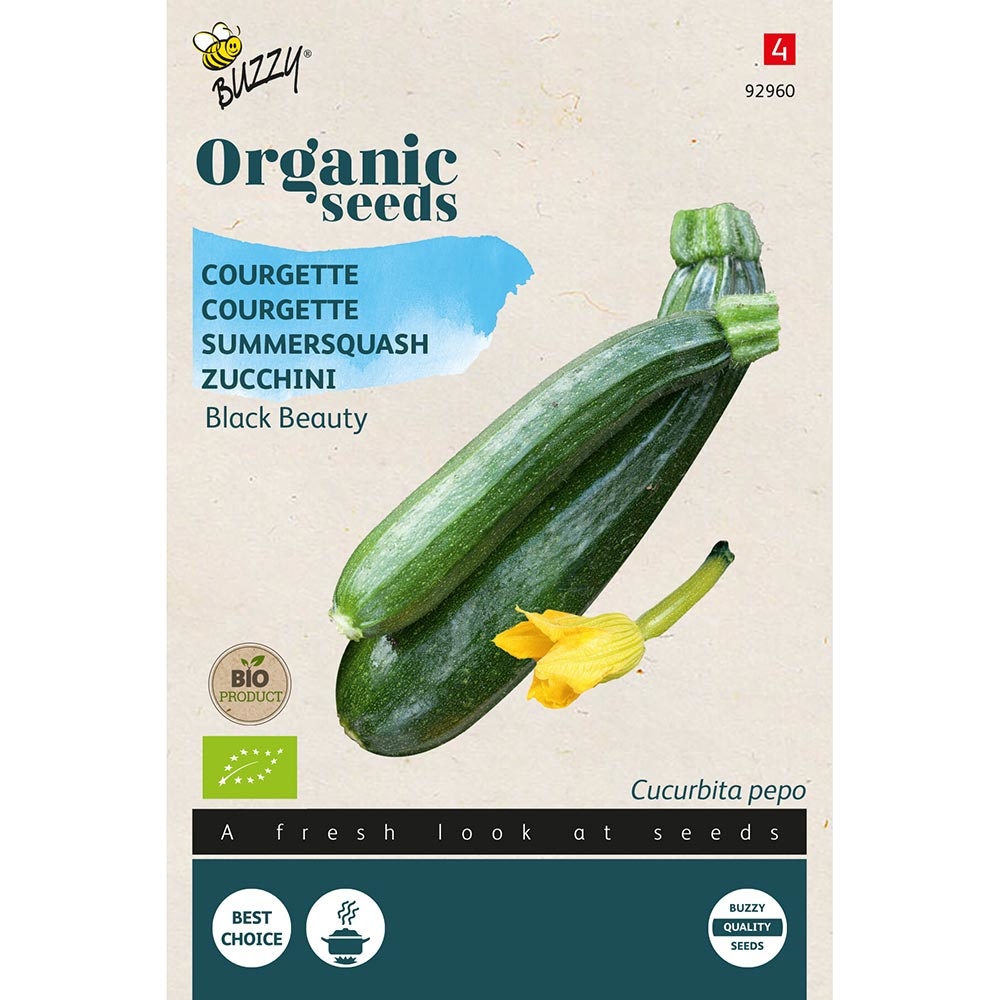 Buzzy Seeds® Organic Courgette - Black Beauty