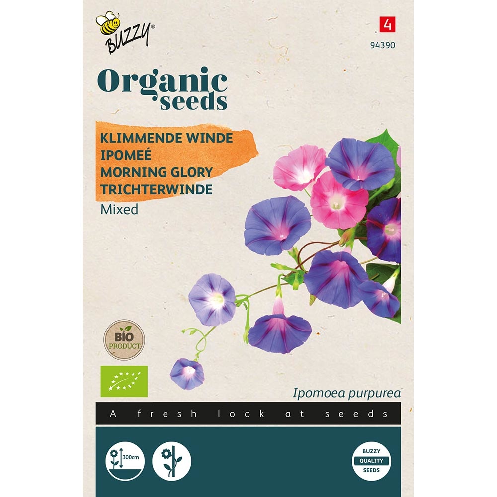 Buzzy Seeds® Organic Morning Glory Mixed