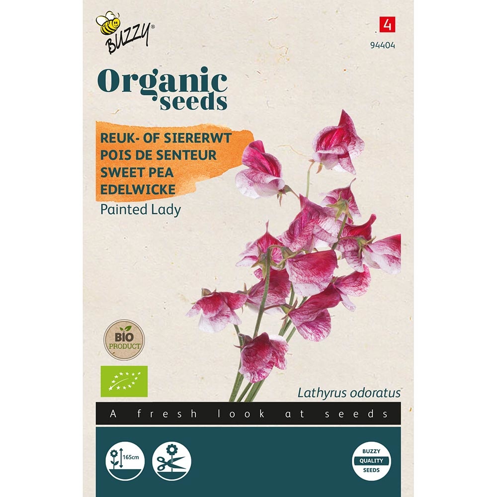 Buzzy Seeds® Organic Sweet Pea - Painted Lady (BIO)