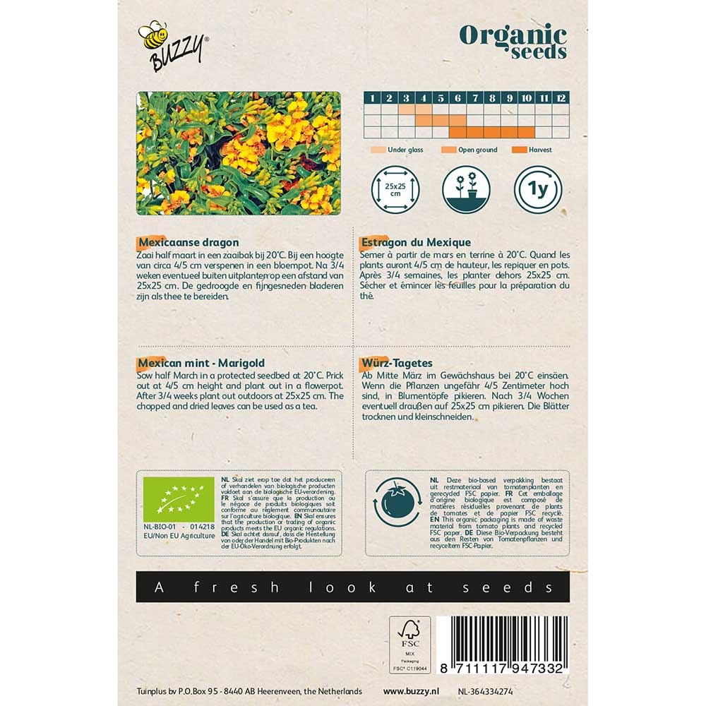 Buzzy® Organic Mexican Mint - Marigold (BIO)