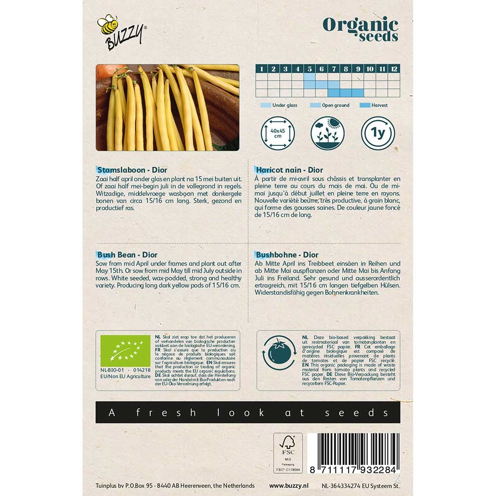 Buzzy® Organic Dwarf Beans - Hildora (BIO)