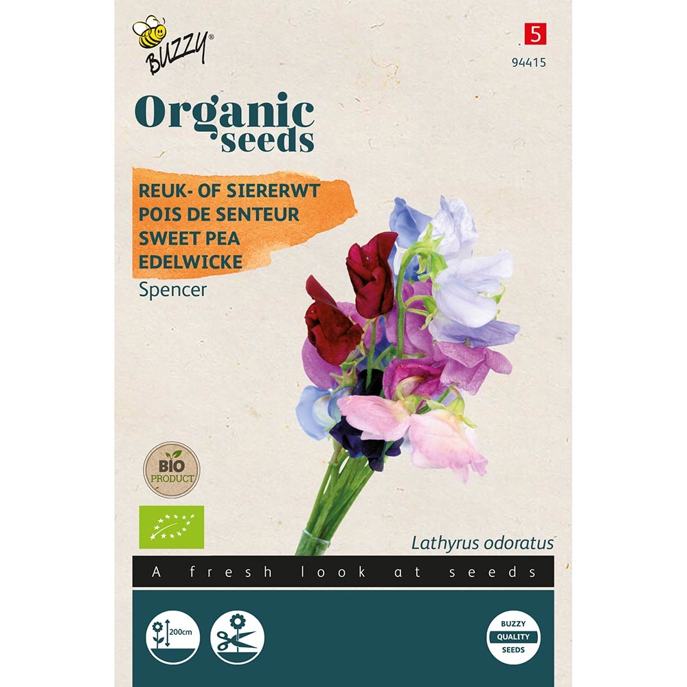 Buzzy Seeds® Organic Sweet Pea - Spencer Mix (BIO)