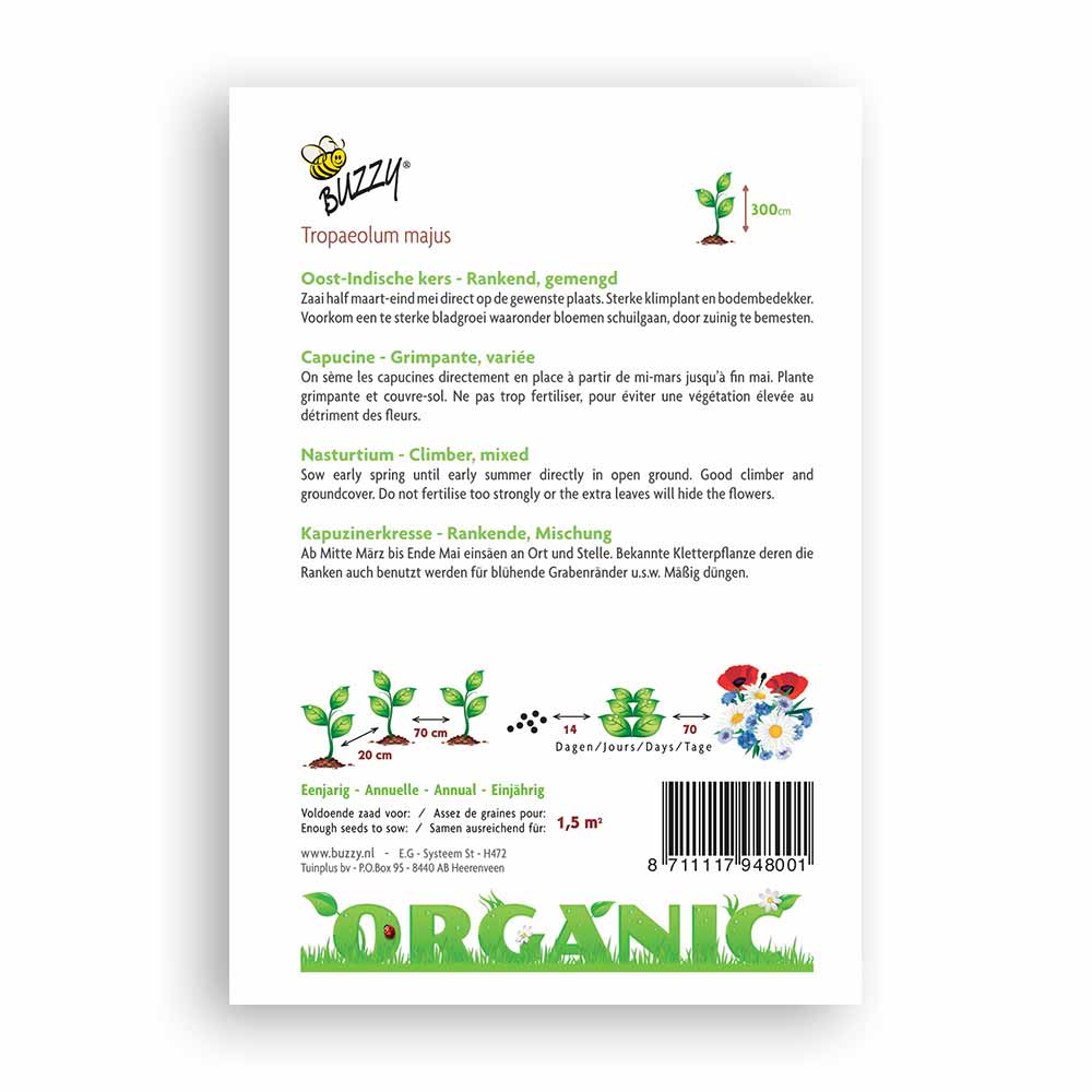 Buzzy® Organic Kapuzinerkresse Rankende Mischung (BIO)