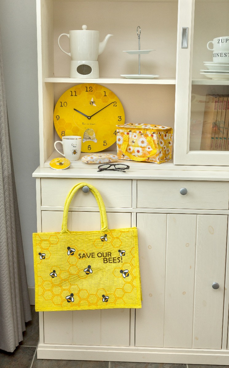 Save Our Bees Large Jute Shopping Bag