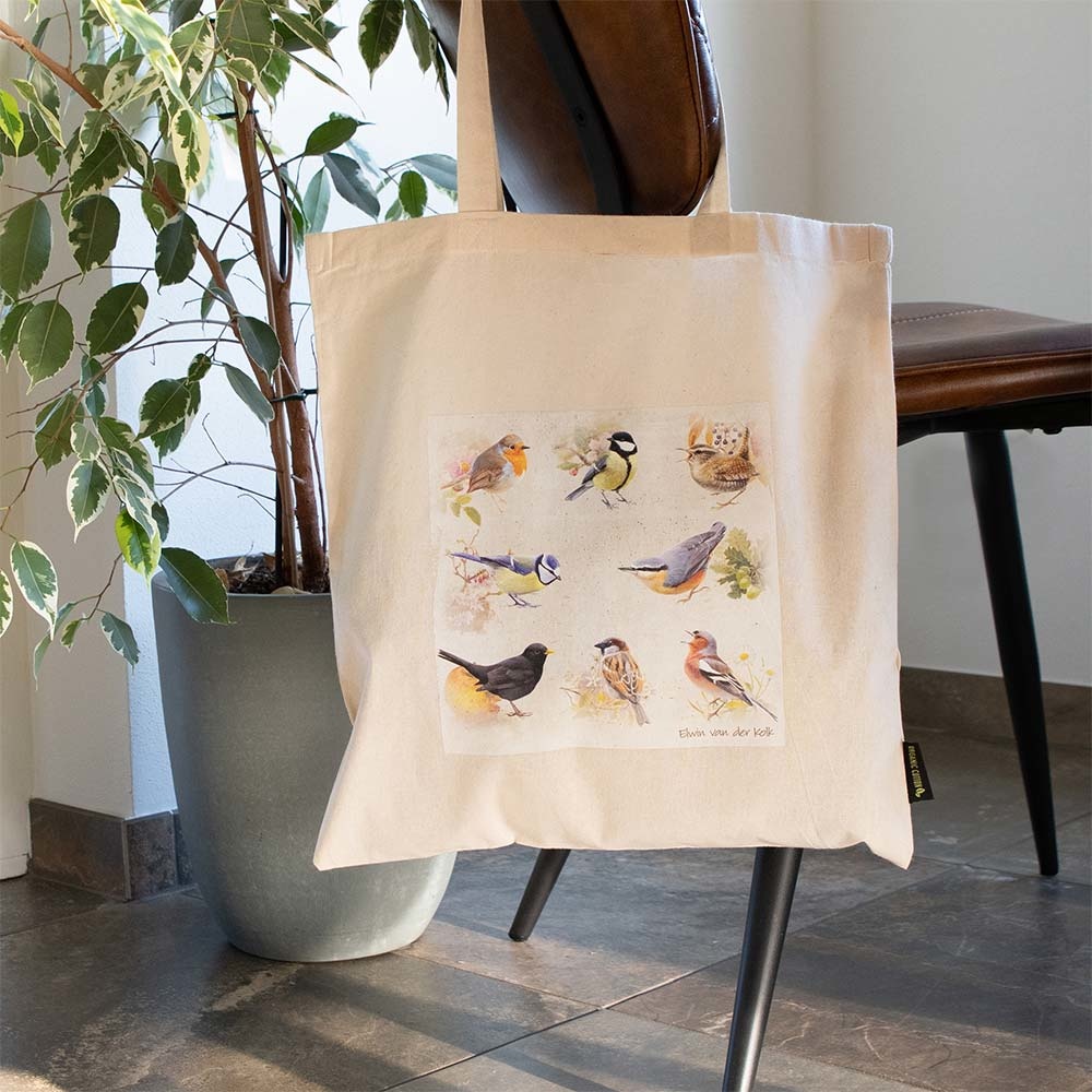 Elwin van der Kolk Garden Birds Cotton Bag 