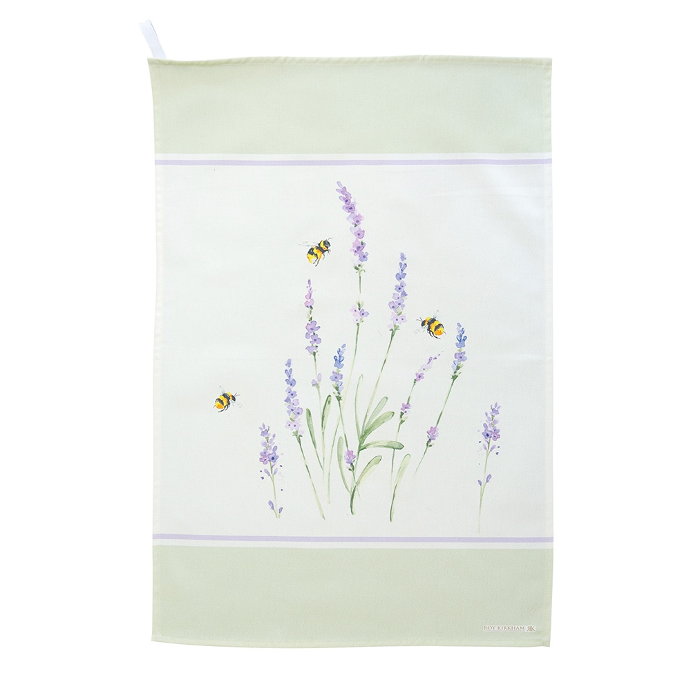 Bumblebee and Lavender Tea Towel Set by Roy Kirkham