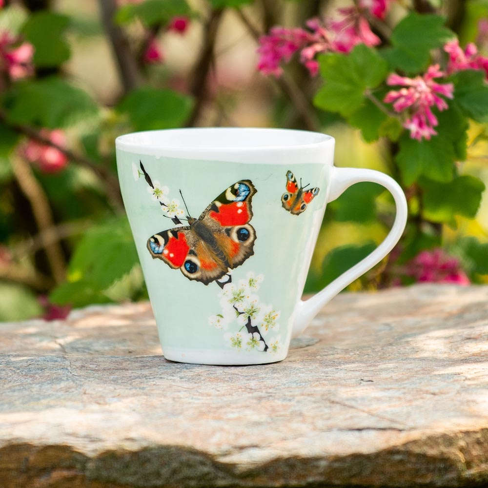 Peacock Butterfly Mug by Myrte