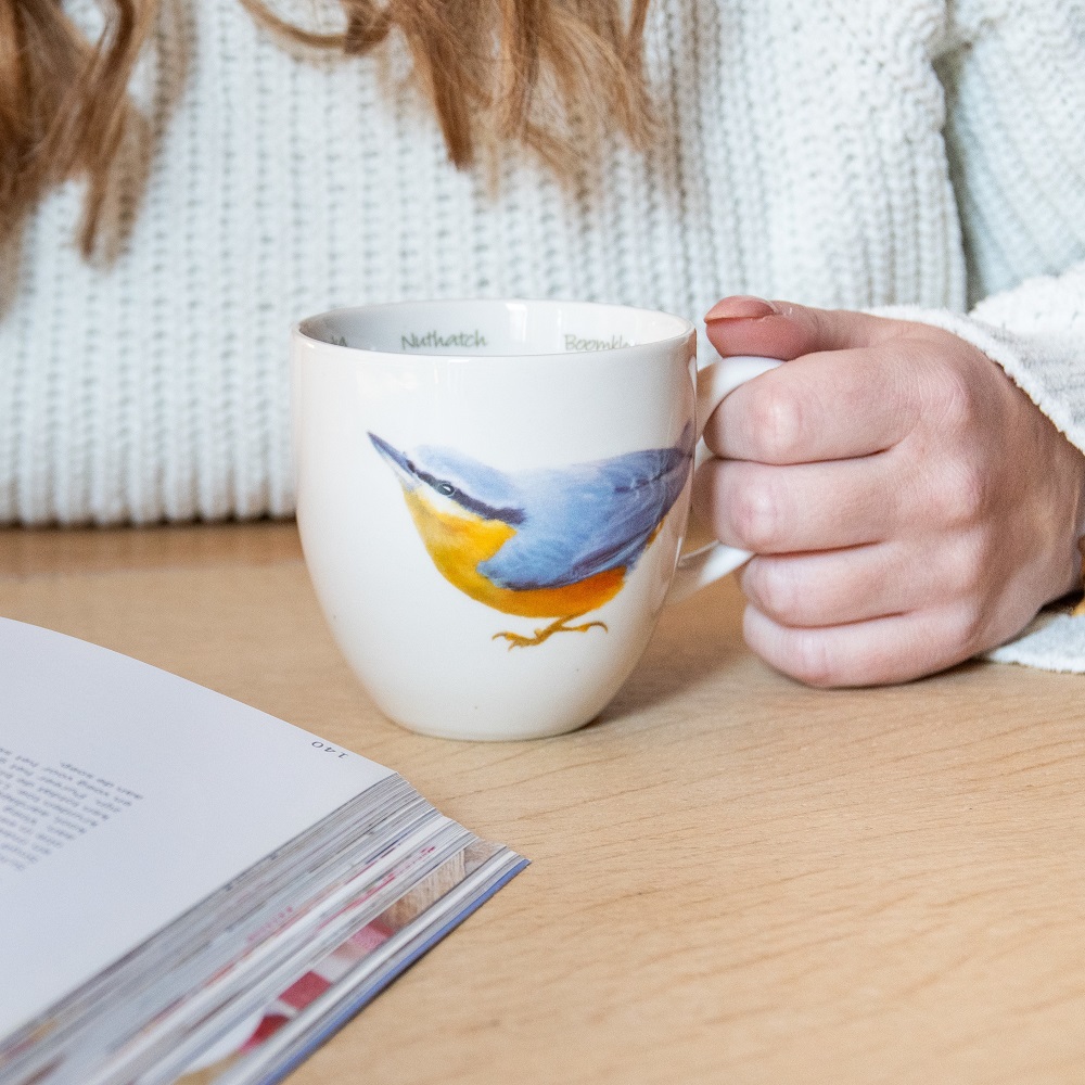 Nuthatch Mug by Elwin van der Kolk