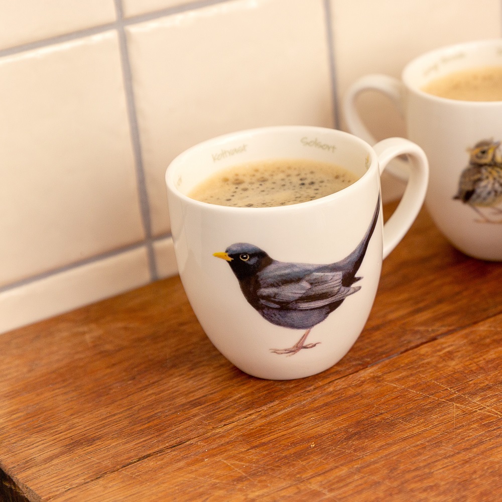 Blackbird Mug by Elwin van der Kolk