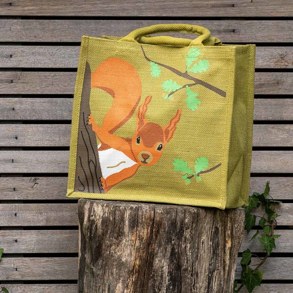 Squirrel Jute Shopping Bag