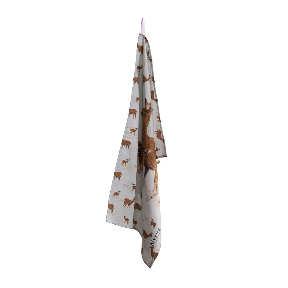 Deer Tea Towel by Myrte