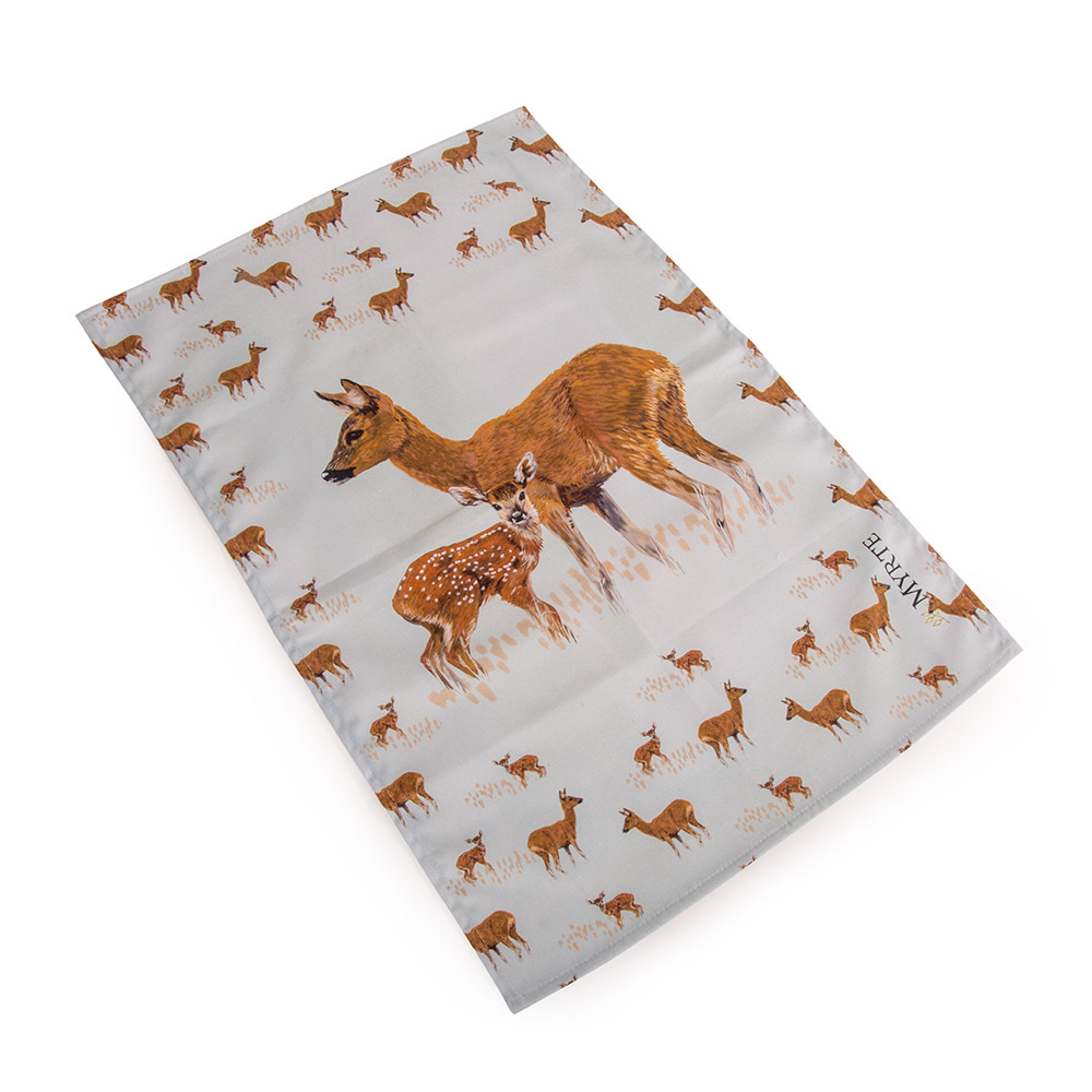 Deer Tea Towel by Myrte