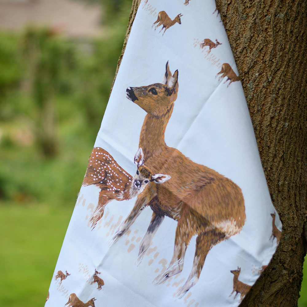 Deer Tea Towel by Myrte