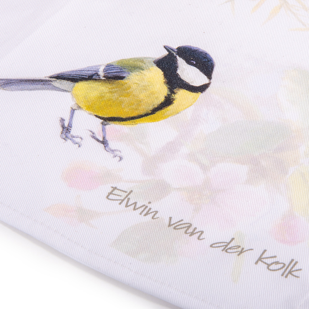 Garden Birds Tea Towel by Elwin van der Kolk