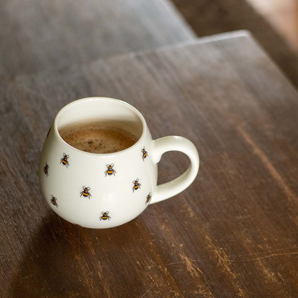 Bee Print Rounded Mug