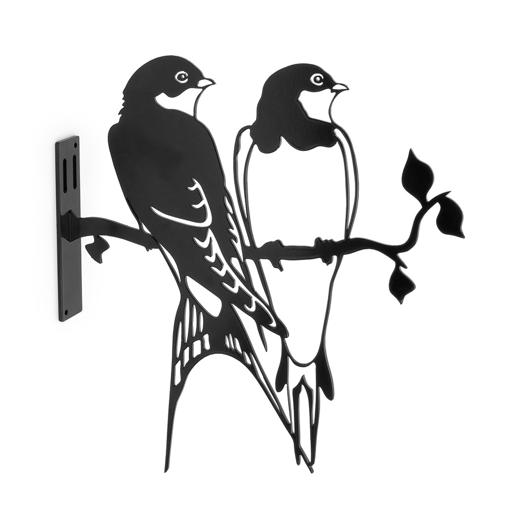 Metal Silhouette - Pair of Swallows