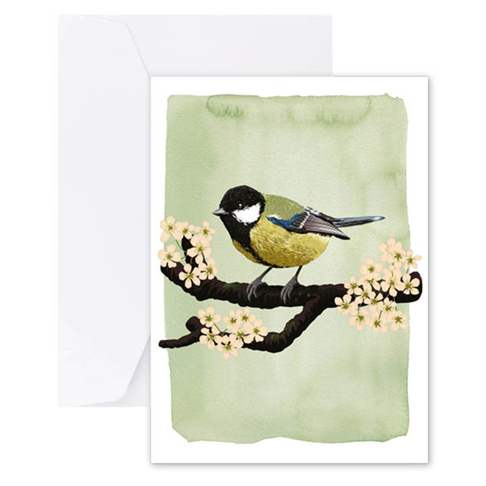 Myrte Great Tit Card